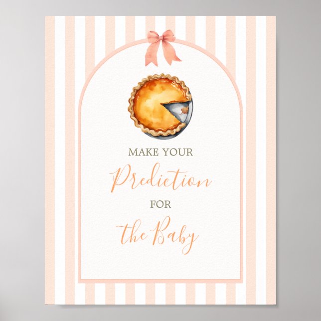 Cutie Paj Orange Gingham Prediktion för Baby Poster (Framsidan)