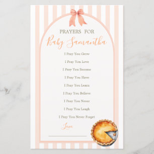Cutie Paj Orange Gingham Shower Prayers for Baby