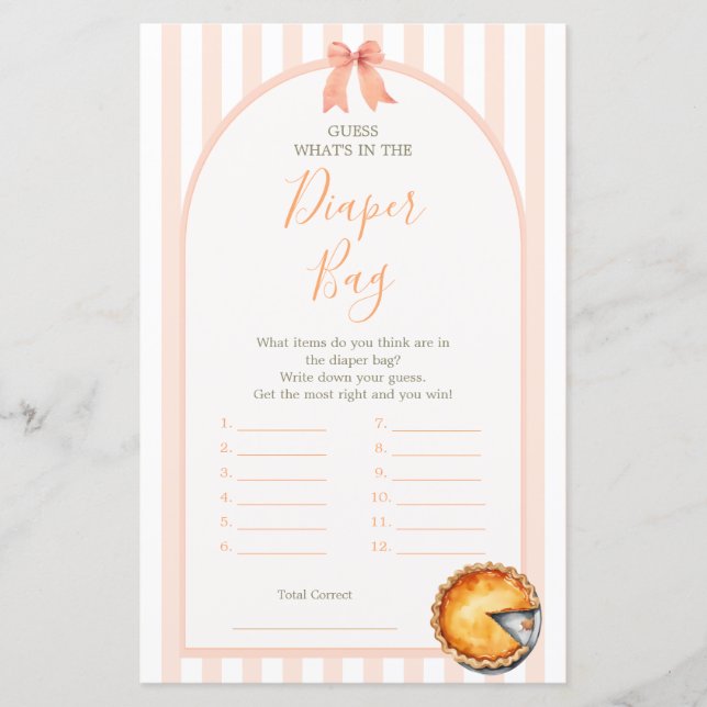 Cutie Paj Orange Gingham What is in Diaper Bag (Framsida)