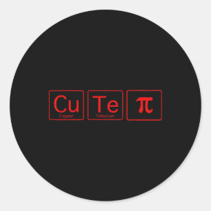 Cutie Paj Pi Day Math Periodic Bord Valentine Gif Runt Klistermärke