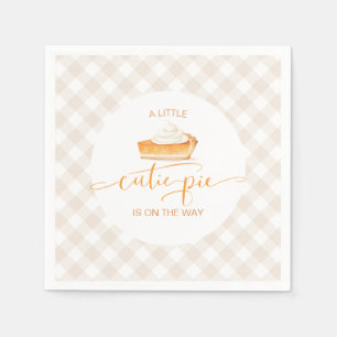 Cutie Paj pumkin paj Fall plaid-babydusch Pappersservett
