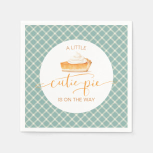 Cutie Paj pumkin paj Fall plaid-babydusch Pappersservett