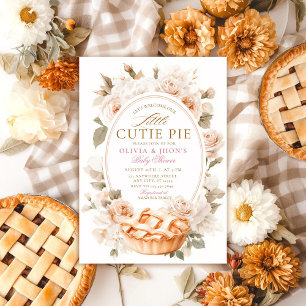 Cutie Paj Pumpkin Blommigt Bow-inbjudan Inbjudningar