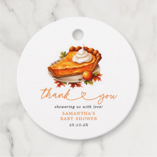 Cutie Paj Pumpkin Fall Baby Shower Tack Gåvor Etiketter