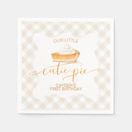 Cutie Paj pumpkin paj Fall plaid First Birthday Pappersservett