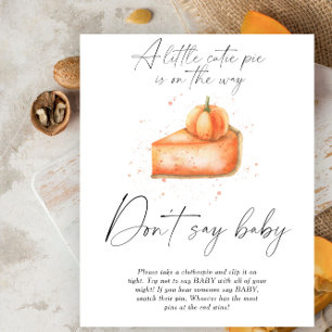 Cutie paj pumpkin - säg inte att baby Poster