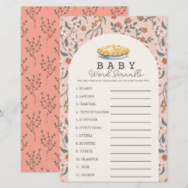Cutie Paj Rosa Blommigt Baby Ord Scramble Game