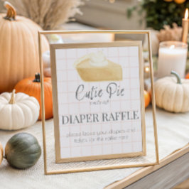 Cutie Paj Rosa Fall Baby Shower Diaper Raffle Poster