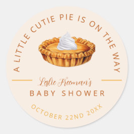 Cutie Paj Thanksgiving Baby Shower Sticker Runt Klistermärke