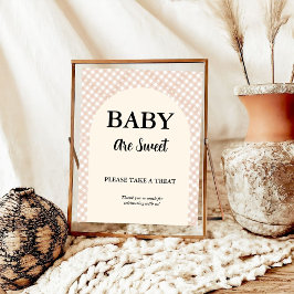Cutie paj Thanksgiving-babydusch Favor-tecken Poster