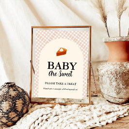 Cutie paj Thanksgiving-babydusch Favor-tecken Poster