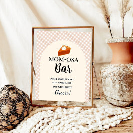 Cutie Paj Thanksgiving-babydusch Favor-tecken Poster