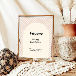 Cutie Paj Thanksgving Baby dusch Favor-tecken Poster