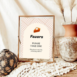 Cutie Paj Thanksgving Baby dusch Favor-tecken Poster