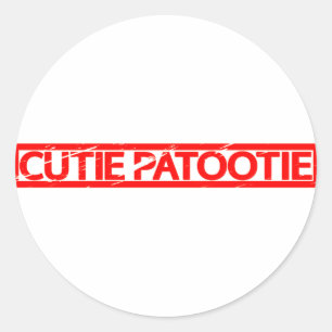 Cutie Patootie Frimärke Runt Klistermärke
