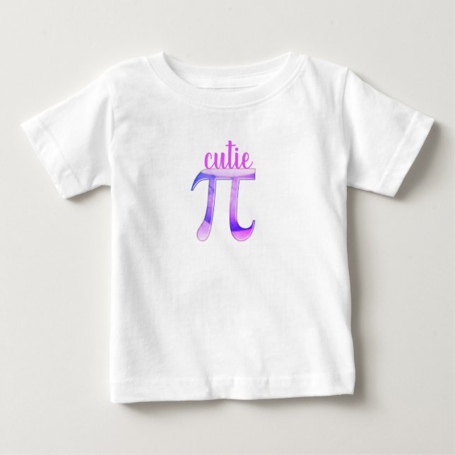 Cutie Pi Baby T-shirt för matematikens barn (Framsida)