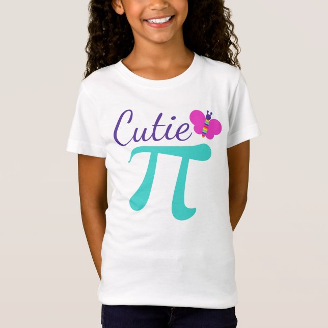 Cutie Pi Cute Math Pun Girls Tee (Framsida)