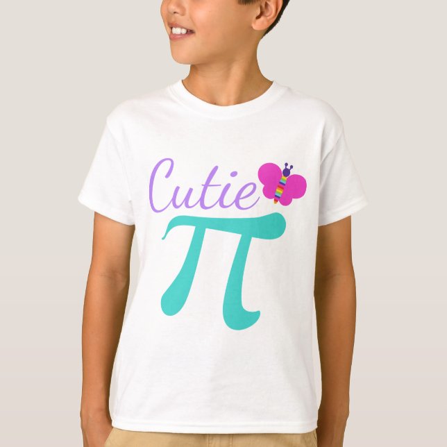 Cutie Pi Cute Math Pun Kids T-shirt (Framsida)