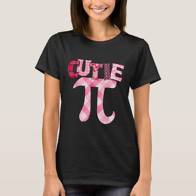 Cutie Pi Day 3.14 Math Teacher Geek Funny Valentin T Shirt (Framsida)