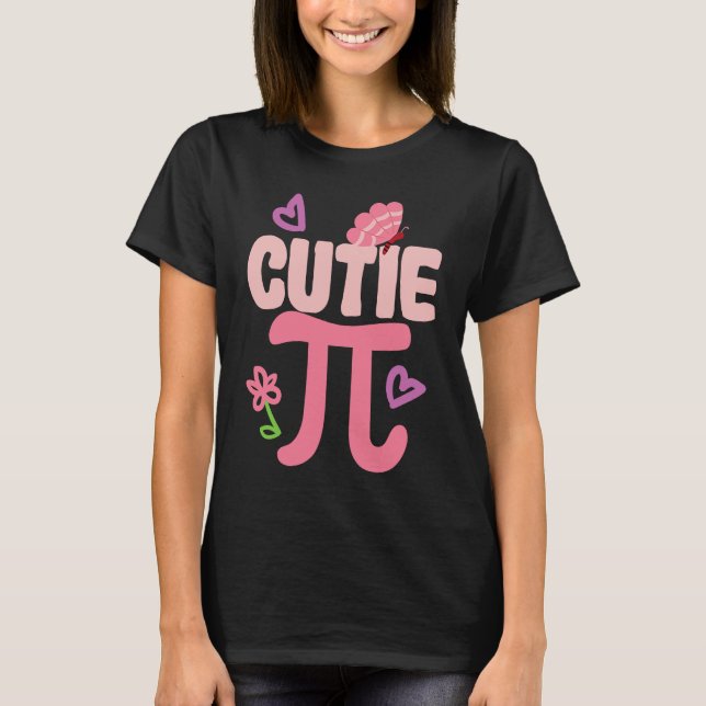 Cutie Pi Day  Cute Nerd Geek Pretty Math Butterfly T Shirt (Framsida)