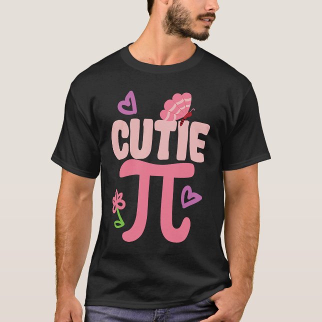 Cutie Pi Day  Cute Nerd Geek Pretty Math Butterfly T Shirt (Framsida)
