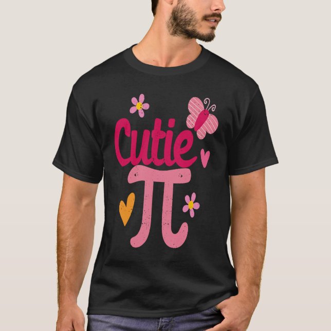 Cutie Pi Day  Cute Nerd Geek Pretty Math Butterfly T Shirt (Framsida)
