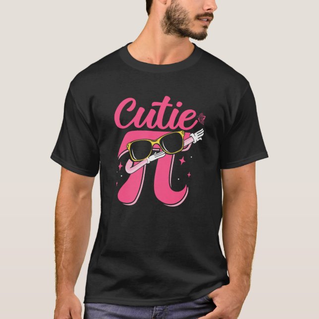 Cutie Pi Day Dabbing Pi Math Teacher 3 14 Coquette T Shirt (Framsida)