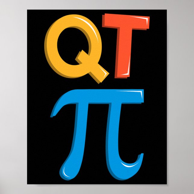Cutie Pi Day Mathematics Teacher Mathematician Mat Poster (Framsidan)