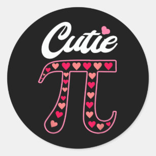 Cutie Pi Day Shirt 3.14159 Women Kids Manar Math T Runt Klistermärke
