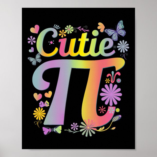 Cutie Pi Day Women Kids Math Lover Math Teacher St Poster (Framsidan)
