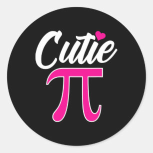 Cutie Pi Funny Pi Day Co. Runt Klistermärke