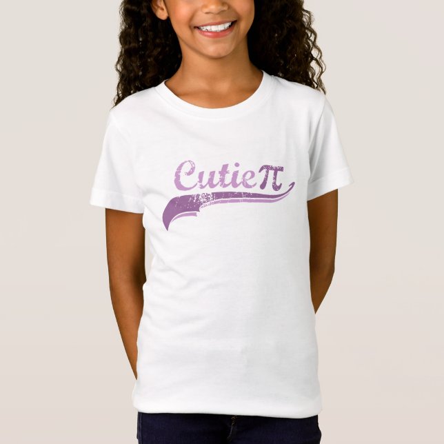 Cutie Pi Geek Girl Funny Svosh Tee Shirt (Framsida)
