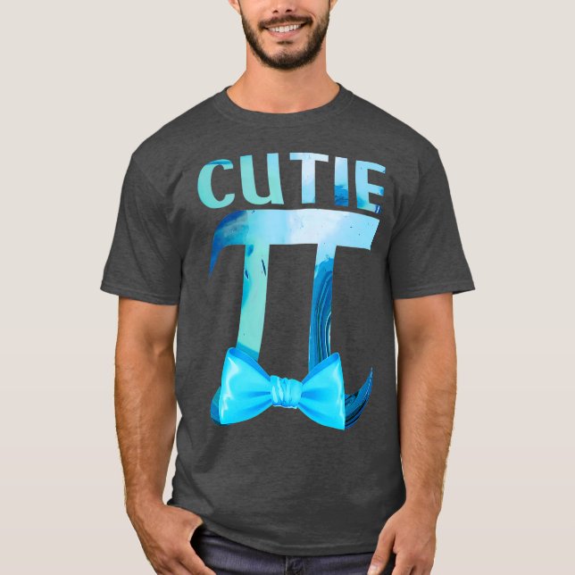 Cutie Pi Lycklig Pi Day Bow Tie Number Math Älskar T Shirt (Framsida)