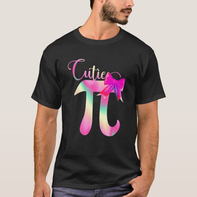 Cutie Pi Lycklig Pi Day Bow Tie Number Math Studen T Shirt (Framsida)