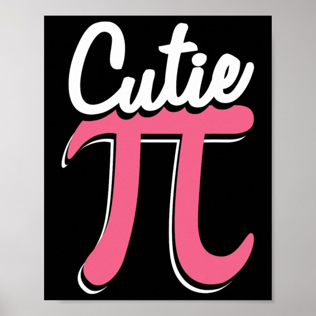 Cutie Pi Lycklig Pi Day Funny Pi Day Firande Poster (Framsidan)