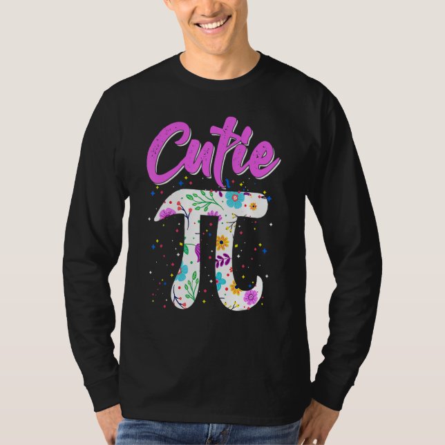 Cutie Pi Number Math Pun Celebrate Mathematics Pi T Shirt (Framsida)