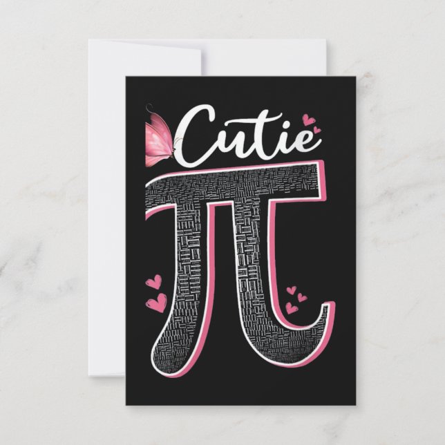 Cutie Pi Pi Day Kort (Framsida)