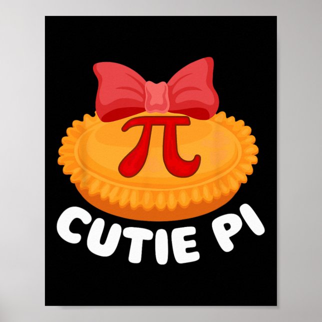 Cutie Pi - Pi Day Math Älskare Science Pi Symbol Poster (Framsidan)