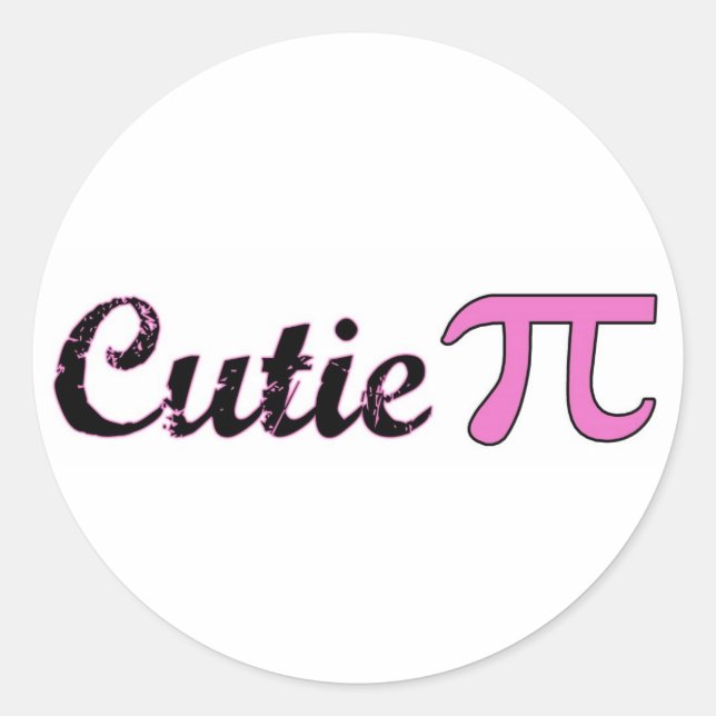 Cutie Pi Runt Klistermärke (Framsida)