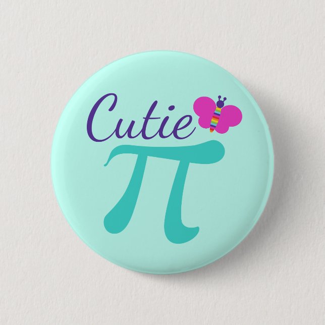 Cutie Pi Symbol Math Pun Knapp (Framsida)