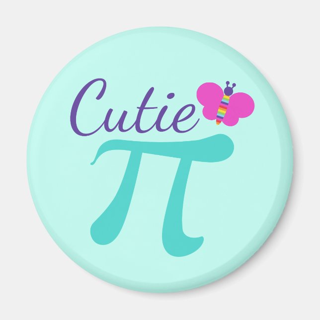 Cutie Pi Symbol Math Pun Magnet (Framsidan)