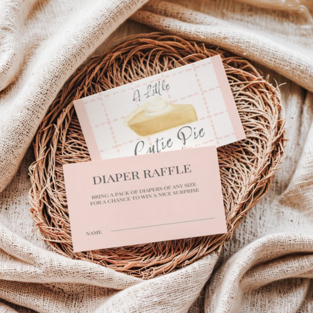 Cutie Pie Blöja-Lotttricket - Höst Baby Shower Tilläggskort (Skapare uppladdad)