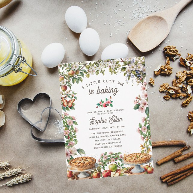 Cutie Pie | Fall Autumn Baby Shower Inbjudningar (Skapare uppladdad)