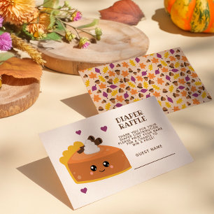 Cutie Pie Fall Baby Shower Blöja-Raffle Tilläggskort
