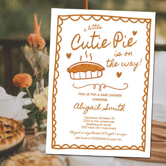 Cutie Pie Fall Baby Shower Invitation Inbjudningar