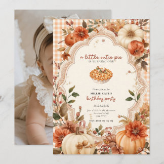 Cutie Pie First Birthday Invitation Inbjudningar