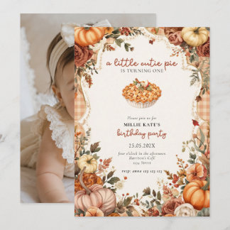 Cutie Pie First Birthday Invitation Inbjudningar