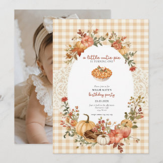 Cutie Pie First Birthday Invitation Inbjudningar
