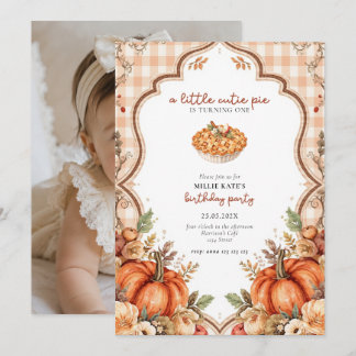 Cutie Pie First Birthday Invitation Inbjudningar