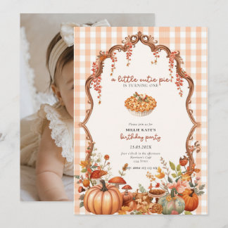 Cutie Pie First Birthday Invitation Inbjudningar